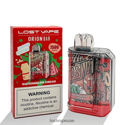 Lost Vape Orion شريط يمكن التخلص منه | 7500 نفخة | 18 مل | 50 ملغ كريمة البطيخ Lost Vape wholesale 2DJRL899